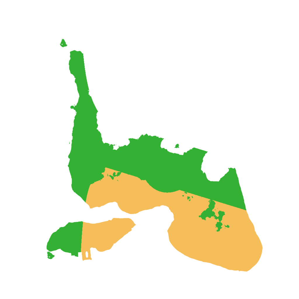 Biome Rust Map: Procedural Map, Size: 2000, Seed: 1551076748