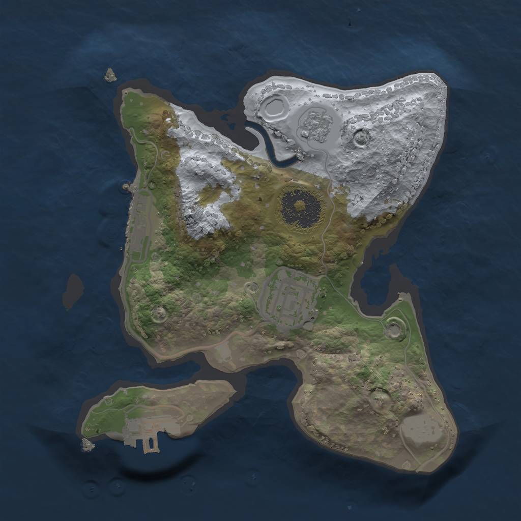 Rust Map: Procedural Map, Size: 2000, Seed: 1551076748, 9 Monuments