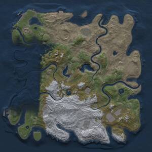 Thumbnail Rust Map: Procedural Map, Size: 4250, Seed: 606773435, 15 Monuments