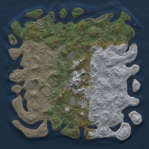 Thumbnail Rust Map: Procedural Map, Size: 5000, Seed: 281320814, 19 Monuments