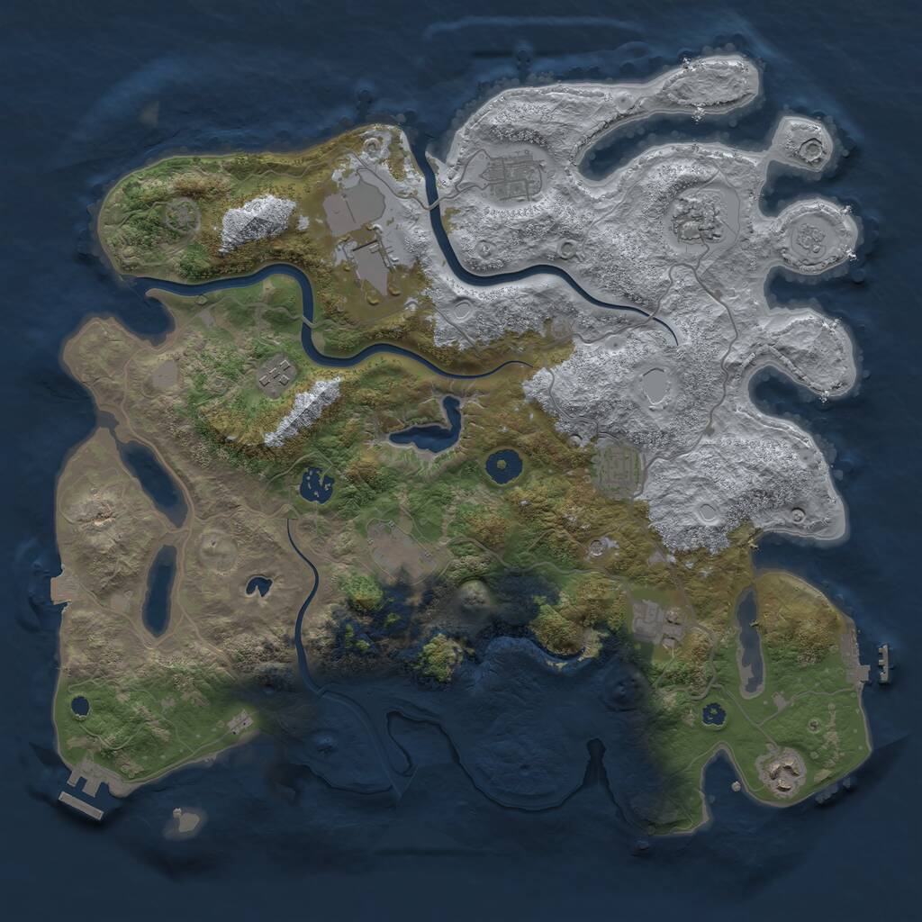 Rust Map: Procedural Map, Size: 4000, Seed: 5122224, 15 Monuments