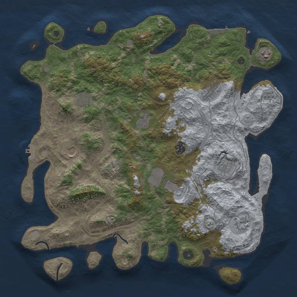 Rust Map: Procedural Map, Size: 4300, Seed: 1771418188, 19 Monuments