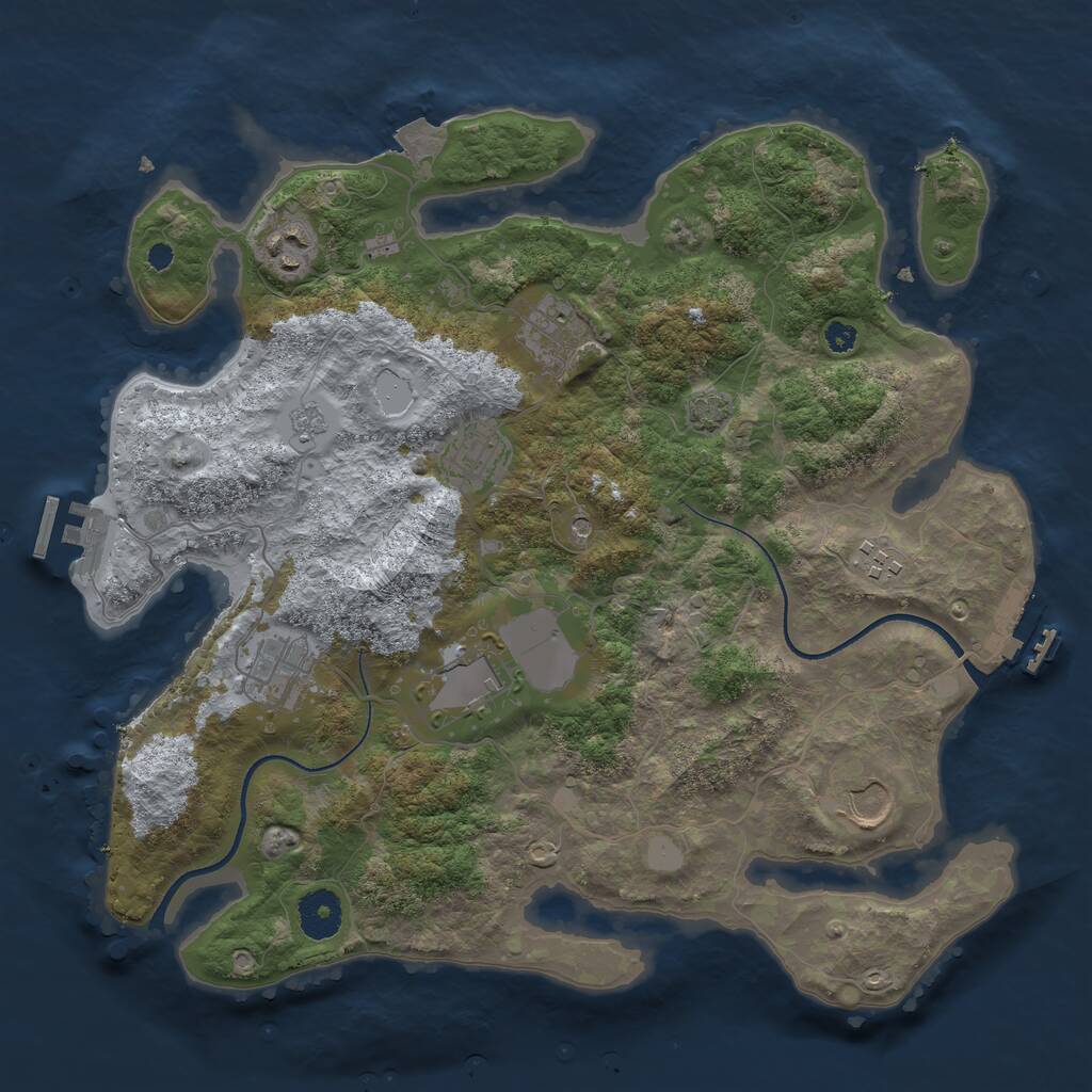 Rust Map: Procedural Map, Size: 3500, Seed: 20221013, 13 Monuments
