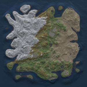 Thumbnail Rust Map: Procedural Map, Size: 4000, Seed: 732719340, 18 Monuments