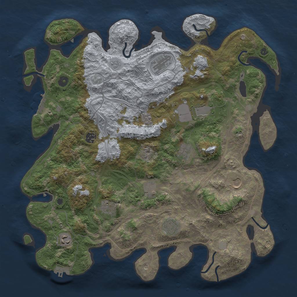 Rust Map: Procedural Map, Size: 4250, Seed: 114569882, 19 Monuments