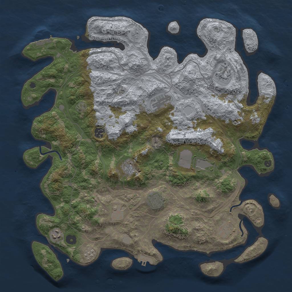 Rust Map: Procedural Map, Size: 4250, Seed: 885045231, 19 Monuments