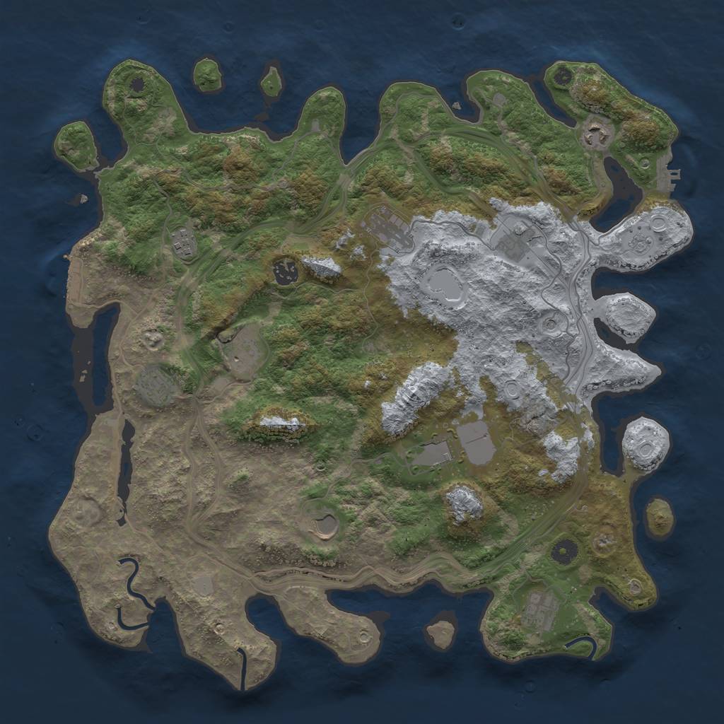 Rust Map: Procedural Map, Size: 4300, Seed: 1669866993, 19 Monuments