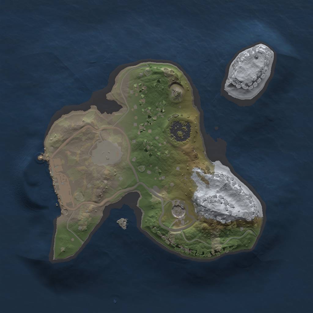 Rust Map: Procedural Map, Size: 1500, Seed: 6137137, 6 Monuments