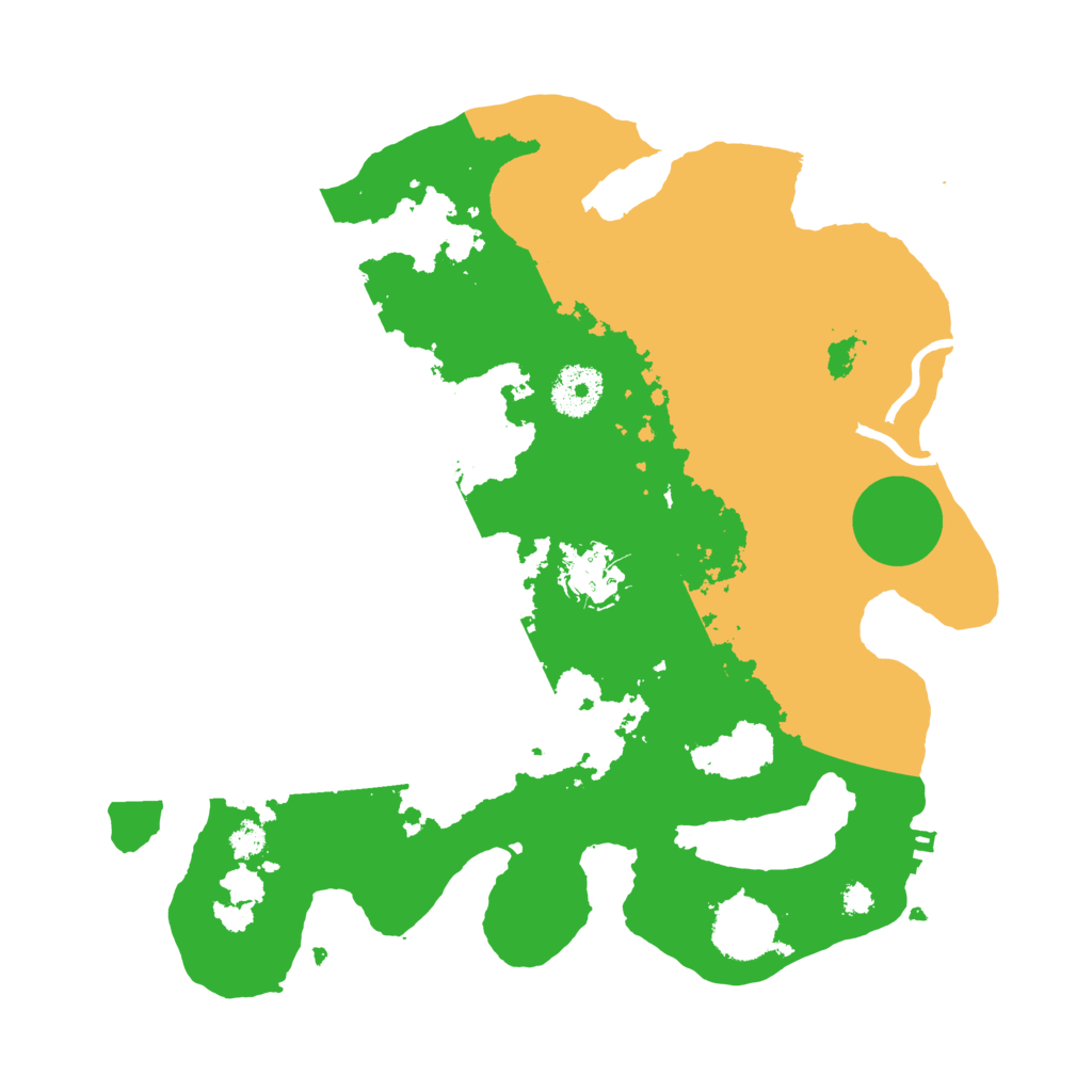 Biome Rust Map: Procedural Map, Size: 3200, Seed: 66666
