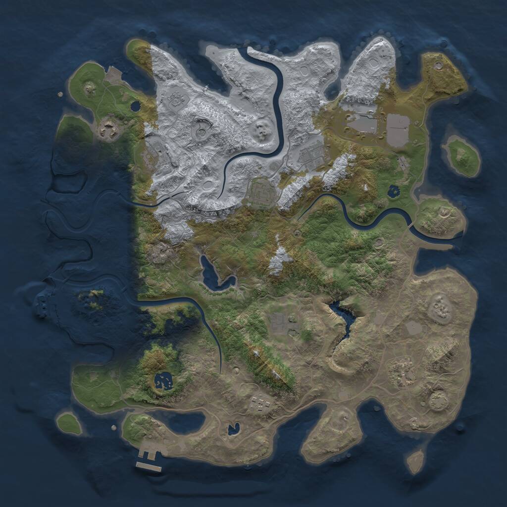 Rust Map: Procedural Map, Size: 4000, Seed: 534860560, 15 Monuments