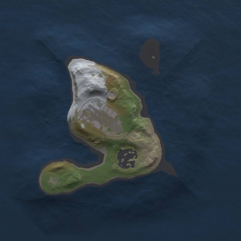 Rust Map: Barren, Size: 1750, Seed: 612351, 4 Monuments