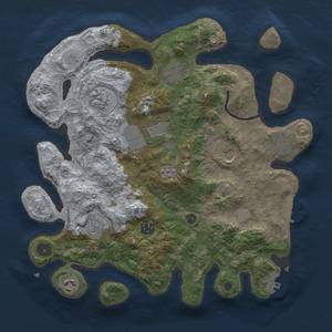 Thumbnail Rust Map: Procedural Map, Size: 3500, Seed: 1083306811, 18 Monuments