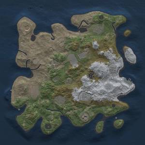 Thumbnail Rust Map: Procedural Map, Size: 3500, Seed: 16275426, 19 Monuments