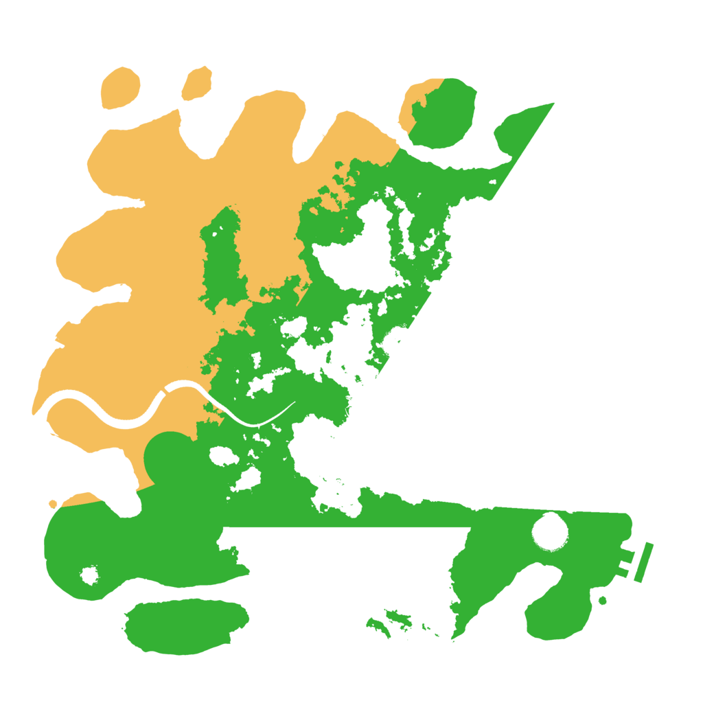 Biome Rust Map: Procedural Map, Size: 3500, Seed: 21431