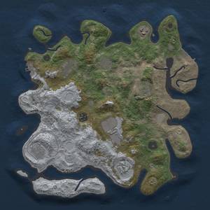 Thumbnail Rust Map: Procedural Map, Size: 3500, Seed: 1444174664, 17 Monuments