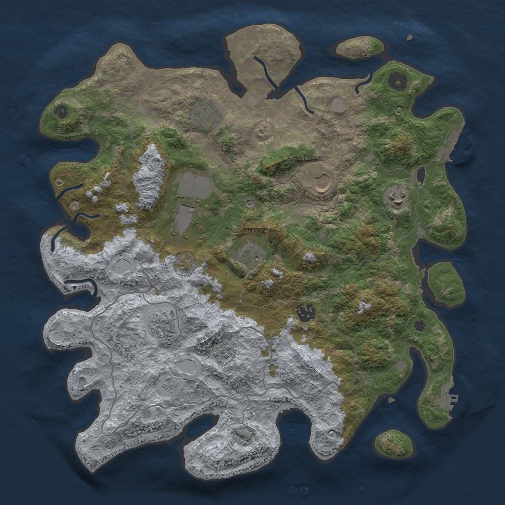 Rust Map: Procedural Map, Size: 4000, Seed: 8956, 17 Monuments