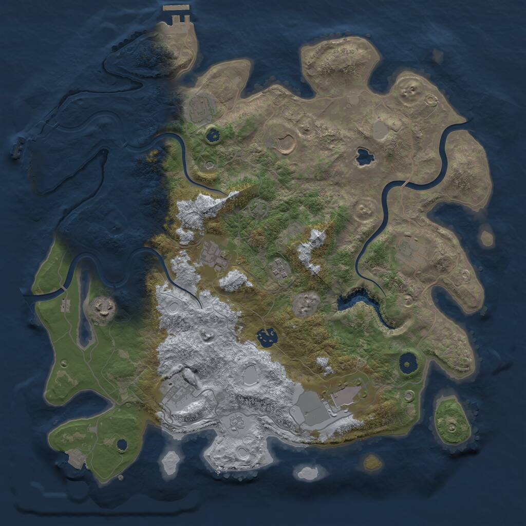 Rust Map: Procedural Map, Size: 4000, Seed: 1631964178, 15 Monuments