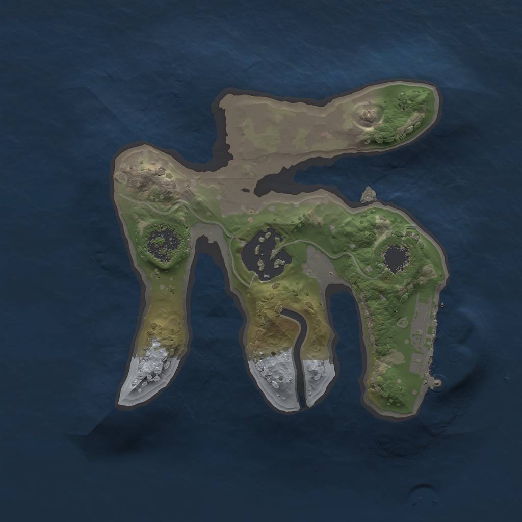 Rust Map: Procedural Map, Size: 1600, Seed: 2131331, 6 Monuments