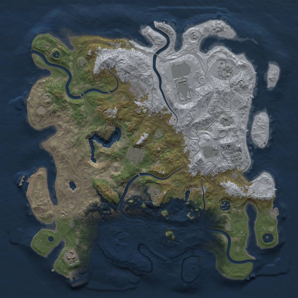 Rust Map: Procedural Map, Size: 4250, Seed: 656558108, 15 Monuments