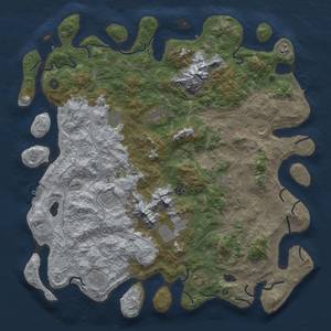 Thumbnail Rust Map: Procedural Map, Size: 5000, Seed: 975856858, 20 Monuments