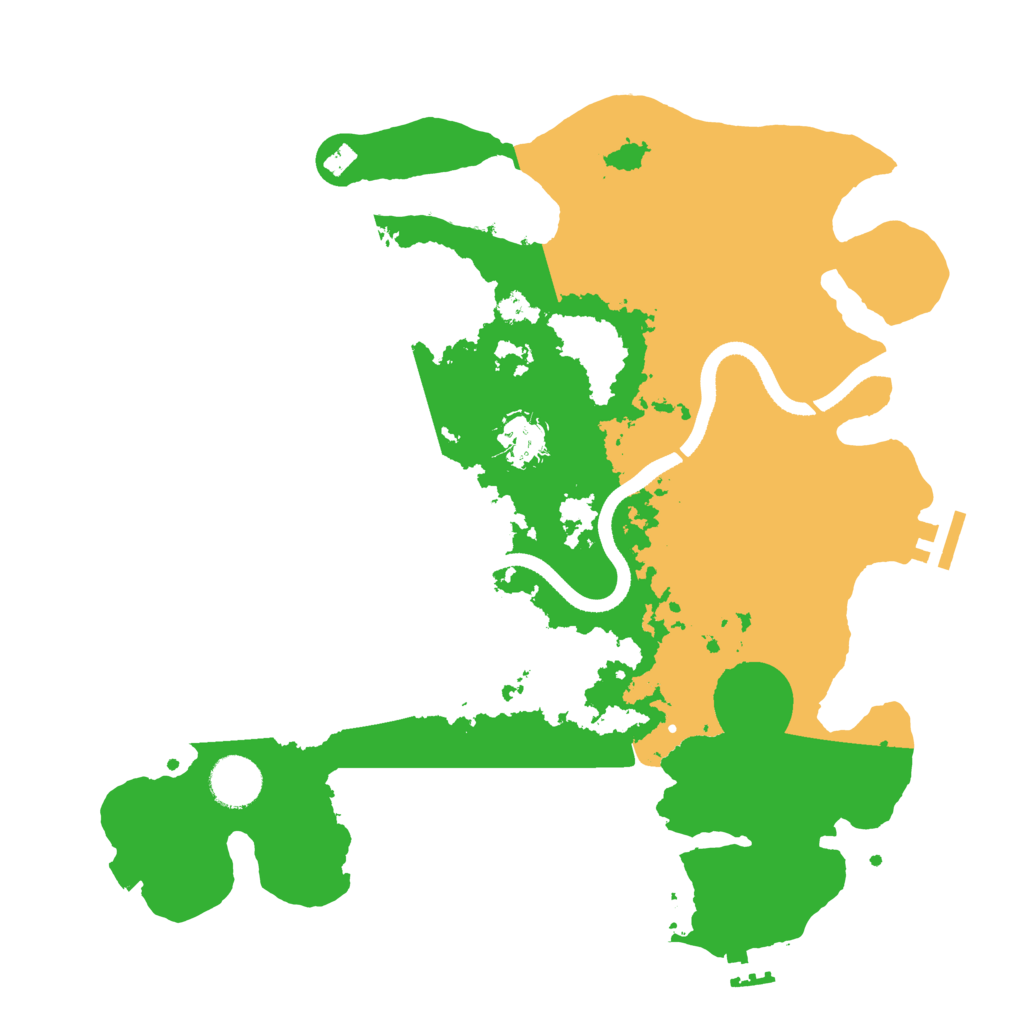 Biome Rust Map: Procedural Map, Size: 3500, Seed: 24725