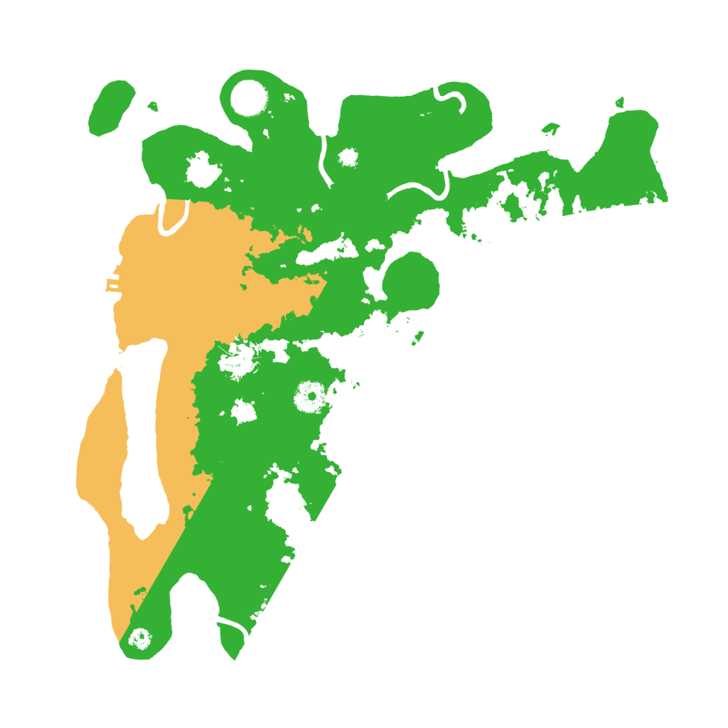 Biome Rust Map: Procedural Map, Size: 3500, Seed: 29864