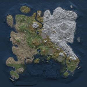 Thumbnail Rust Map: Procedural Map, Size: 3500, Seed: 32767, 15 Monuments