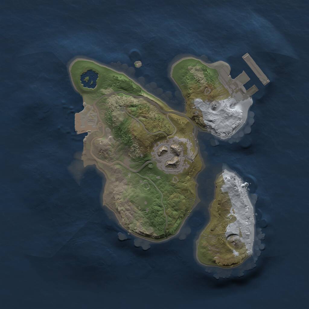 Rust Map: Procedural Map, Size: 1700, Seed: 326, 3 Monuments