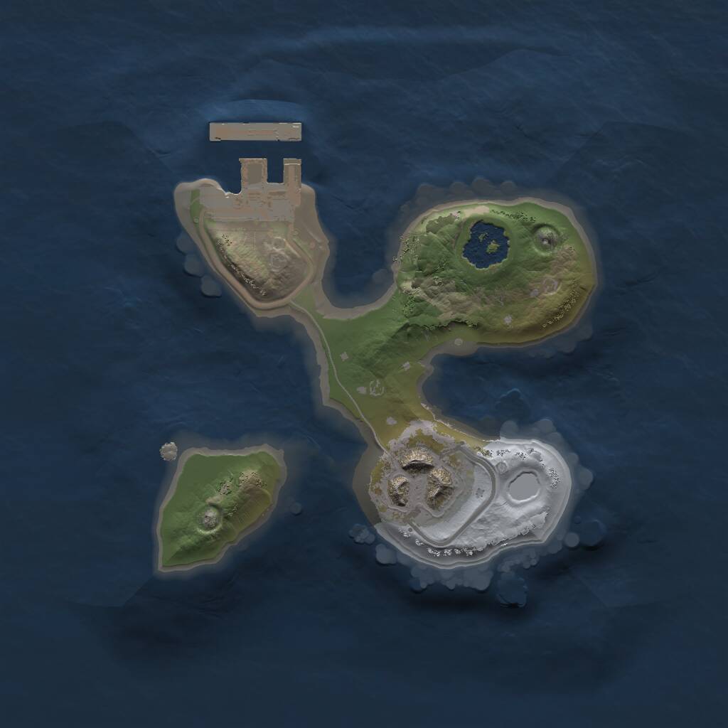 Rust Map: Procedural Map, Size: 1600, Seed: 84, 3 Monuments