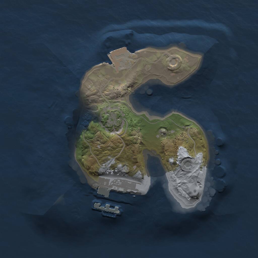 Rust Map: Procedural Map, Size: 1500, Seed: 4079, 3 Monuments