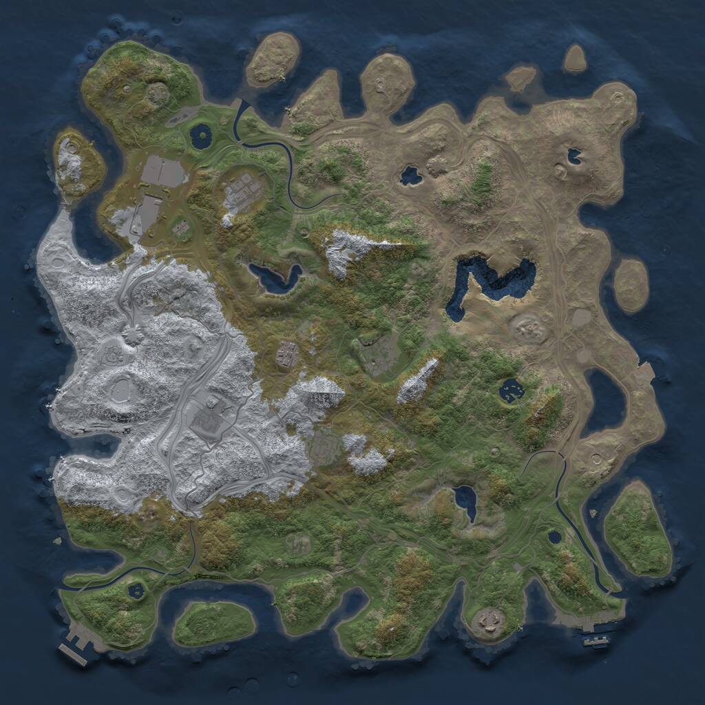 Rust Map: Procedural Map, Size: 4500, Seed: 2022100600, 14 Monuments