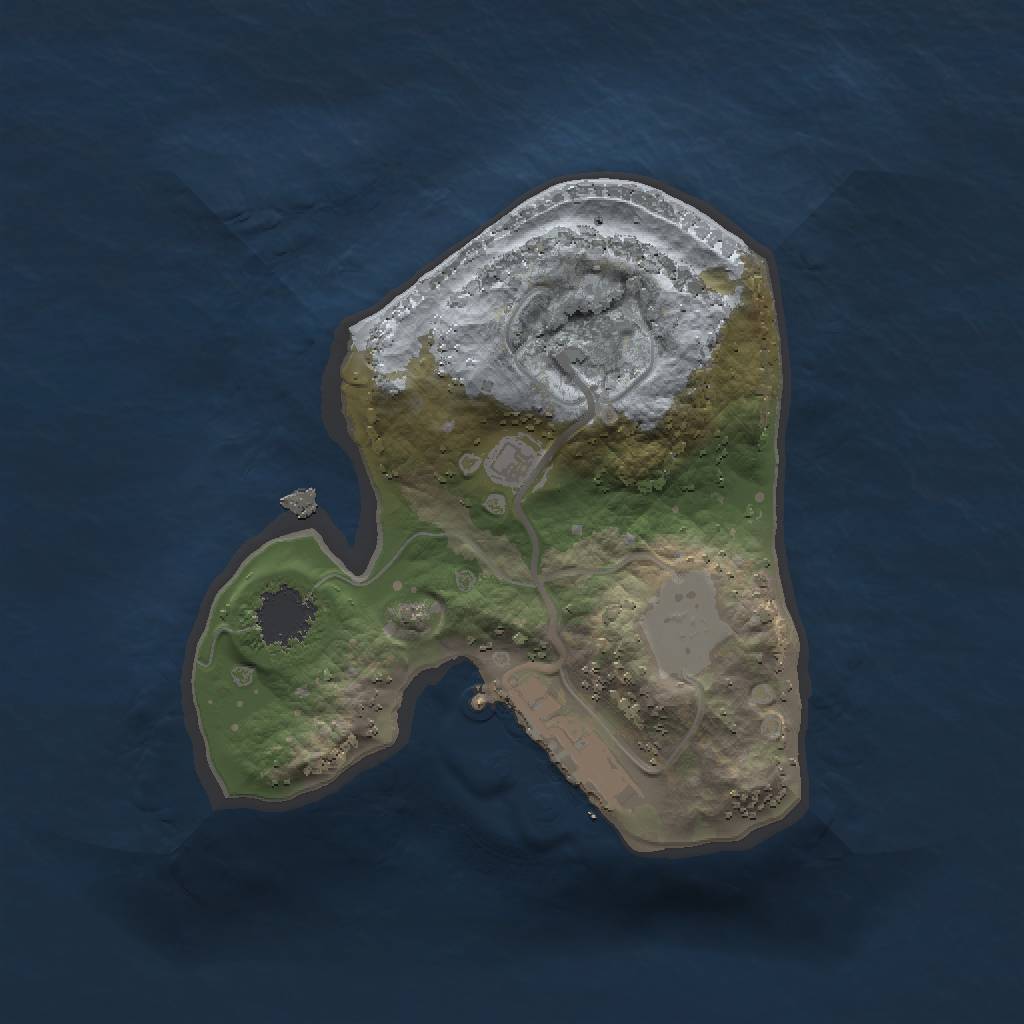 Rust Map: Procedural Map, Size: 1530, Seed: 1, 5 Monuments
