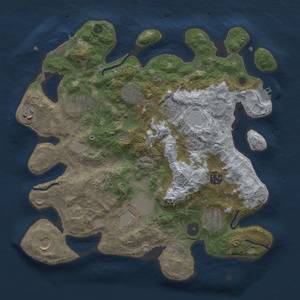 Thumbnail Rust Map: Procedural Map, Size: 3500, Seed: 161388632, 19 Monuments