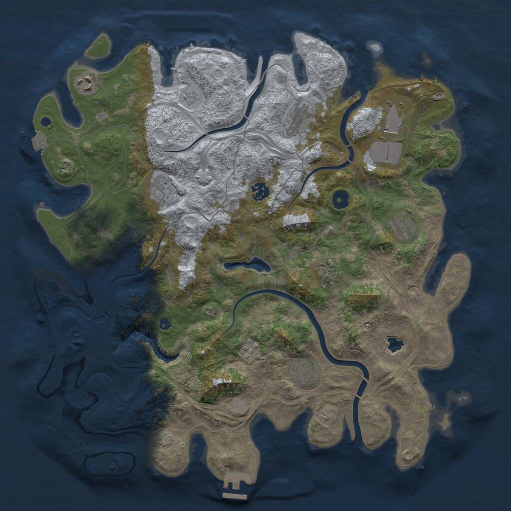 Rust Map: Procedural Map, Size: 4250, Seed: 20221007, 14 Monuments