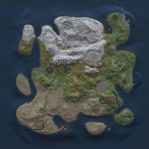 Thumbnail Rust Map: Procedural Map, Size: 3000, Seed: 1310, 11 Monuments