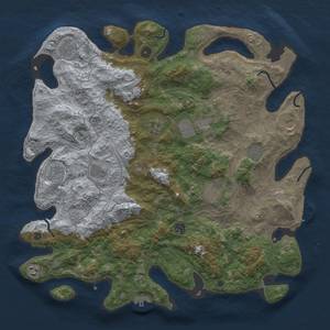 Thumbnail Rust Map: Procedural Map, Size: 4500, Seed: 676011, 20 Monuments