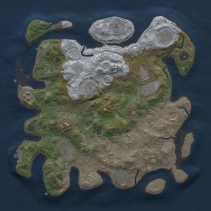 Thumbnail Rust Map: Procedural Map, Size: 3500, Seed: 36722, 19 Monuments