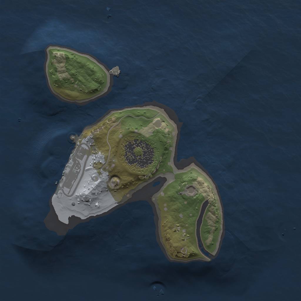 Rust Map: Procedural Map, Size: 1500, Seed: 93847, 5 Monuments