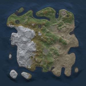 Thumbnail Rust Map: Procedural Map, Size: 3300, Seed: 1994654707, 14 Monuments