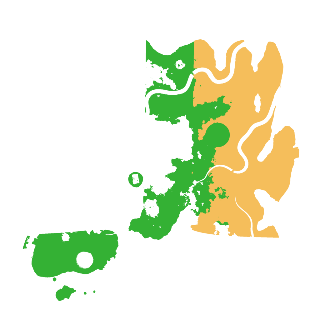 Biome Rust Map: Procedural Map, Size: 3500, Seed: 70853632