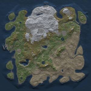 Thumbnail Rust Map: Procedural Map, Size: 4250, Seed: 858734816, 16 Monuments