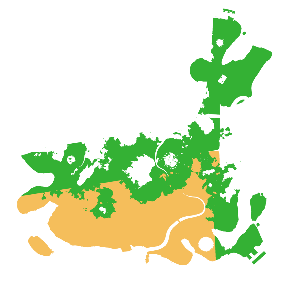 Biome Rust Map: Procedural Map, Size: 3550, Seed: 757395
