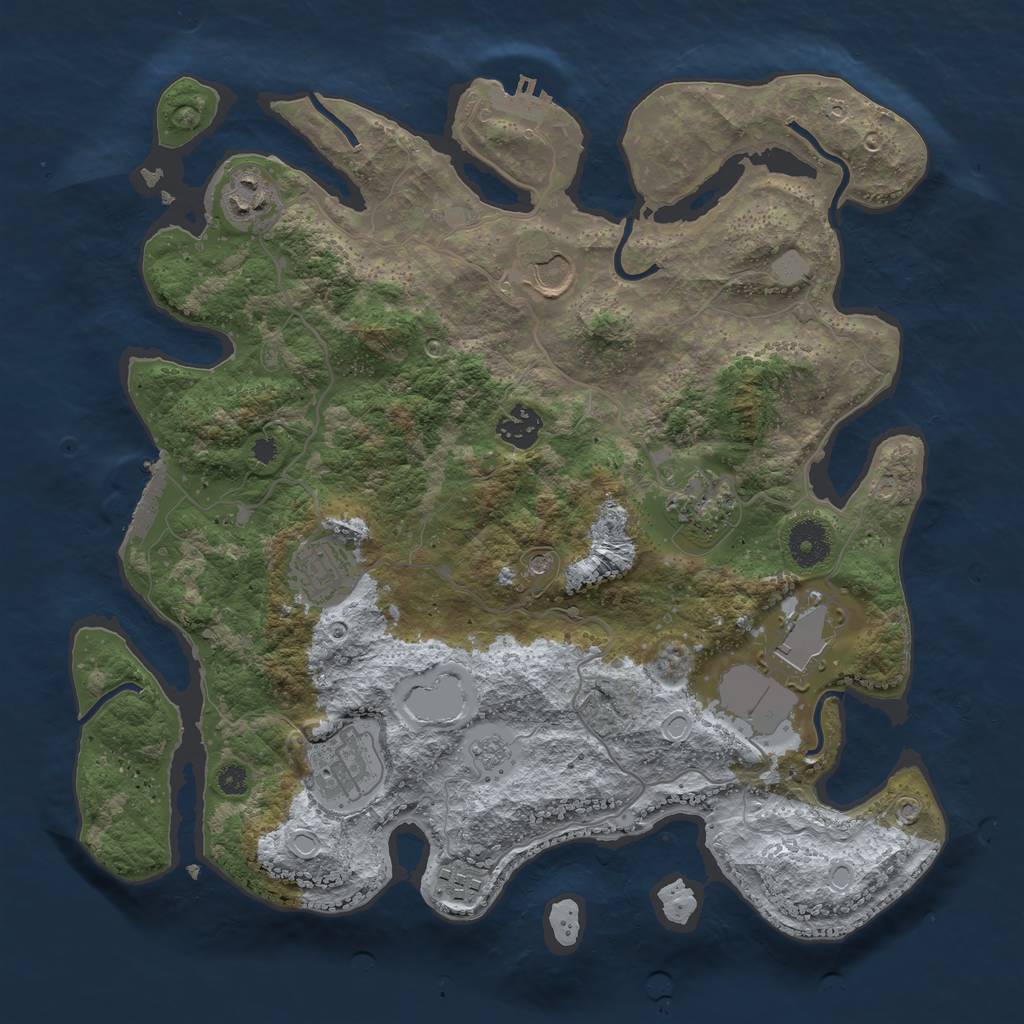 Rust Map: Procedural Map, Size: 3570, Seed: 797319, 15 Monuments