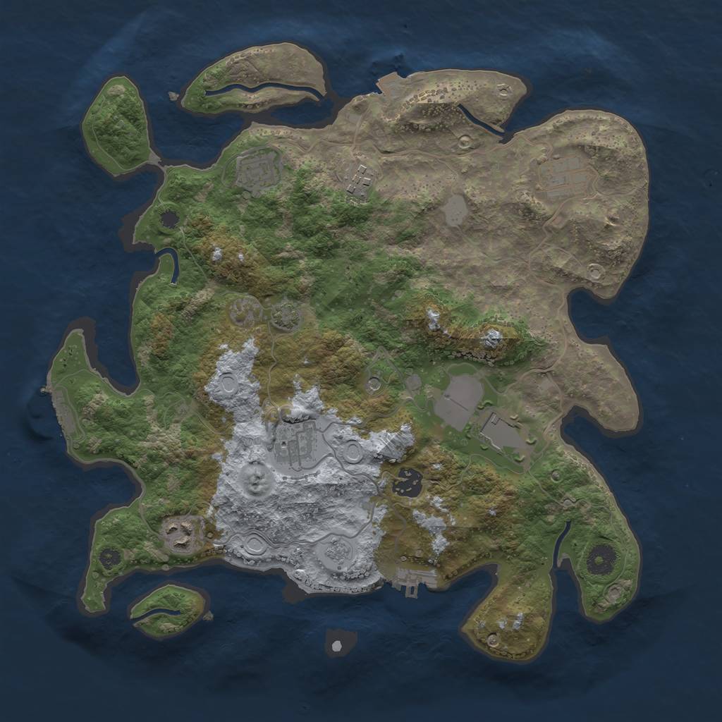 Rust Map: Procedural Map, Size: 3560, Seed: 144972, 15 Monuments