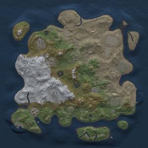 Thumbnail Rust Map: Procedural Map, Size: 3500, Seed: 438749801, 17 Monuments