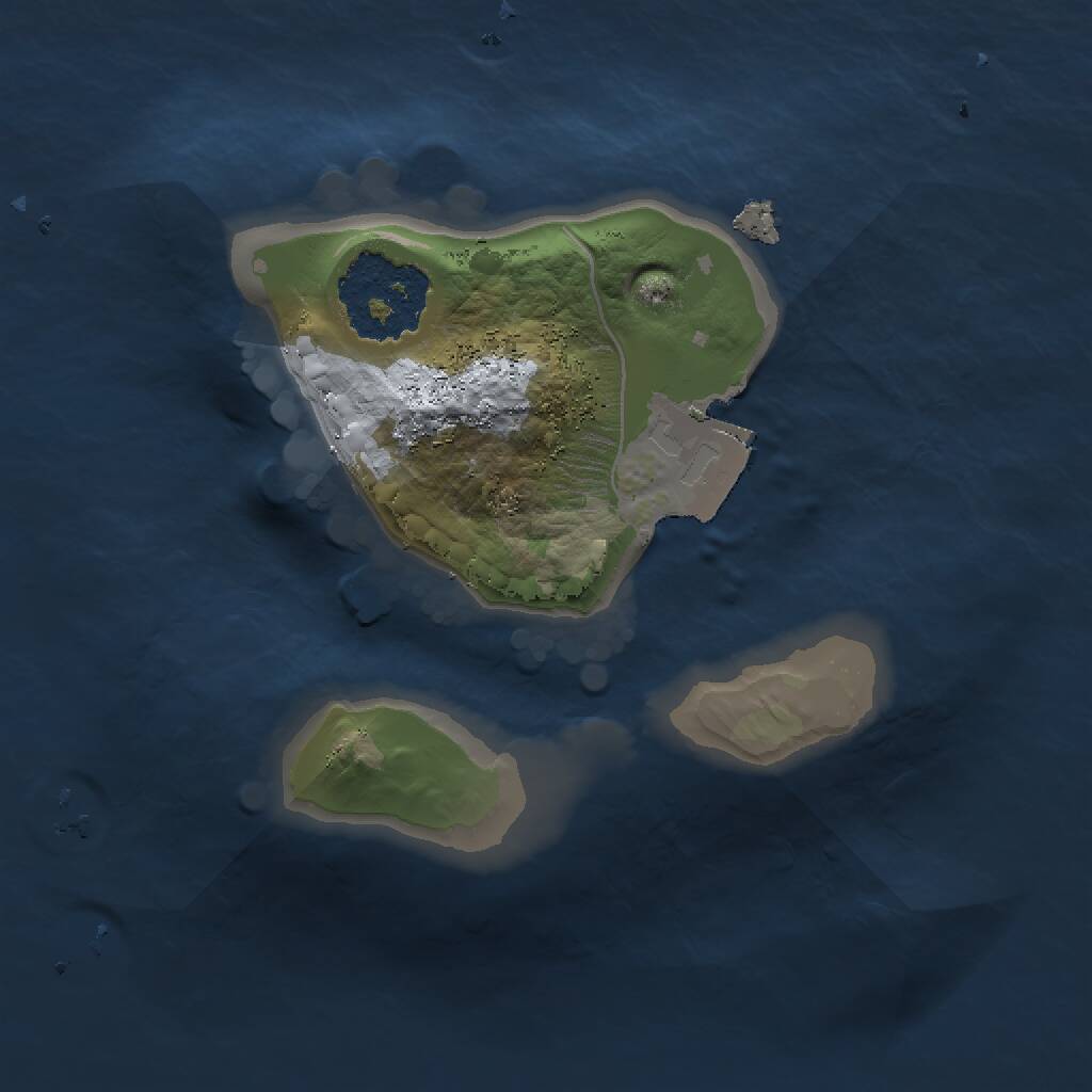 Rust Map: Procedural Map, Size: 1250, Seed: 740972133, 1 Monuments