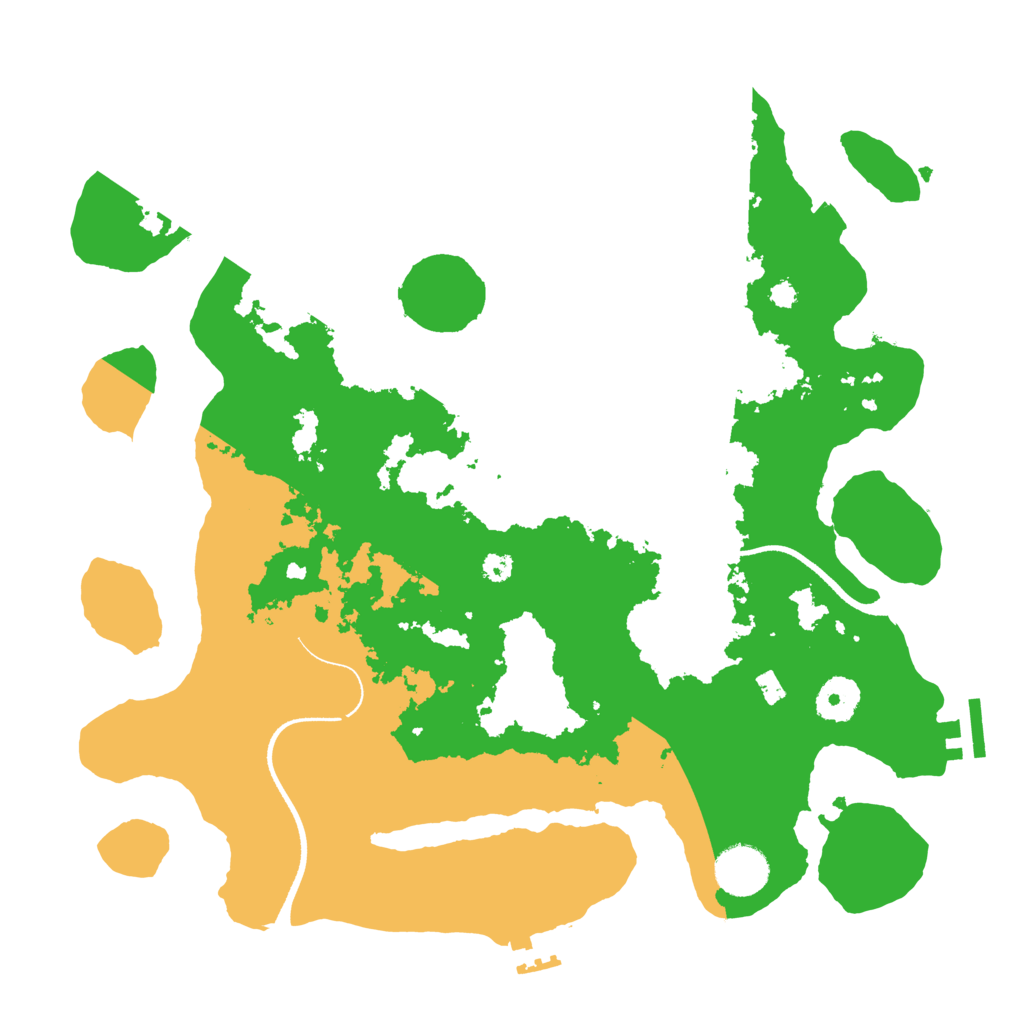 Biome Rust Map: Procedural Map, Size: 3500, Seed: 7634