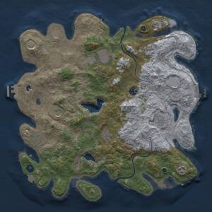 Thumbnail Rust Map: Procedural Map, Size: 4000, Seed: 2022272951, 16 Monuments