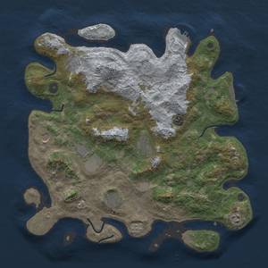 Thumbnail Rust Map: Procedural Map, Size: 4000, Seed: 1909326830, 17 Monuments