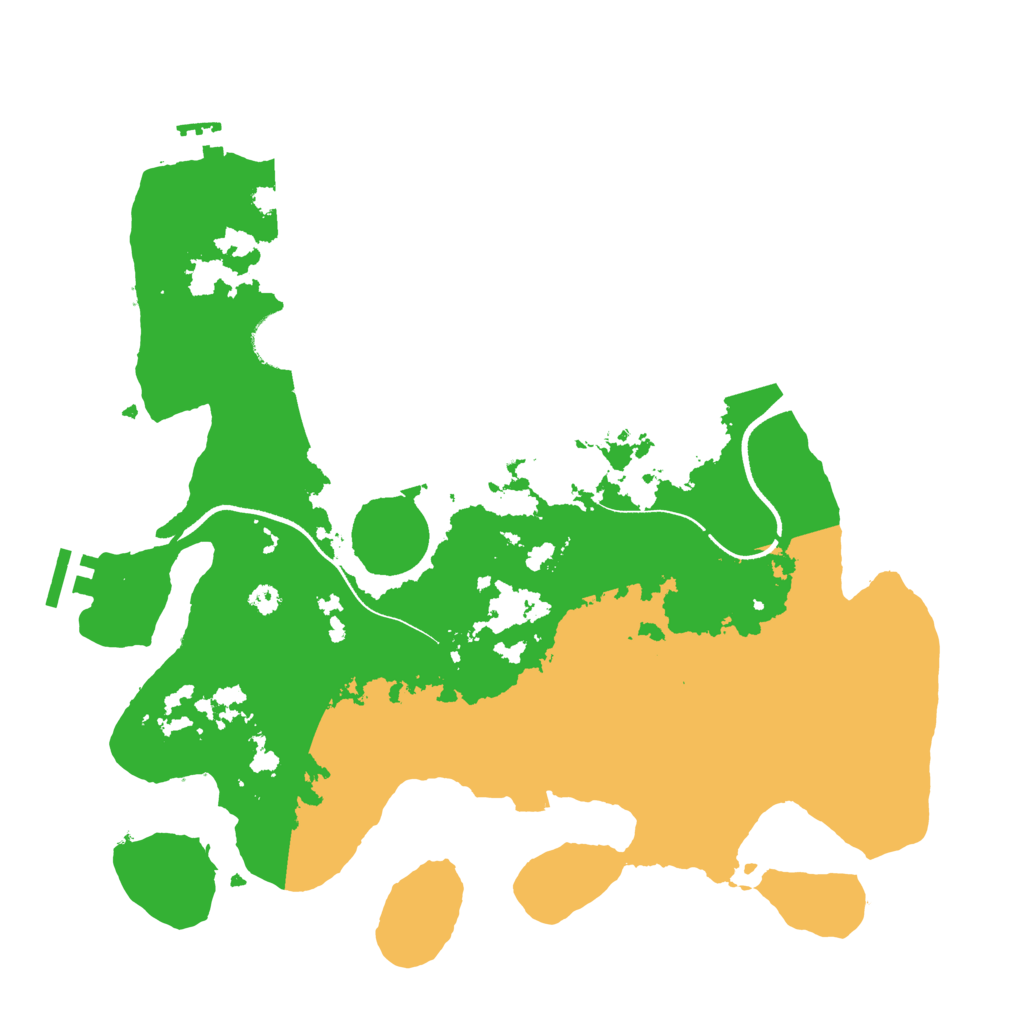 Biome Rust Map: Procedural Map, Size: 3500, Seed: 25665